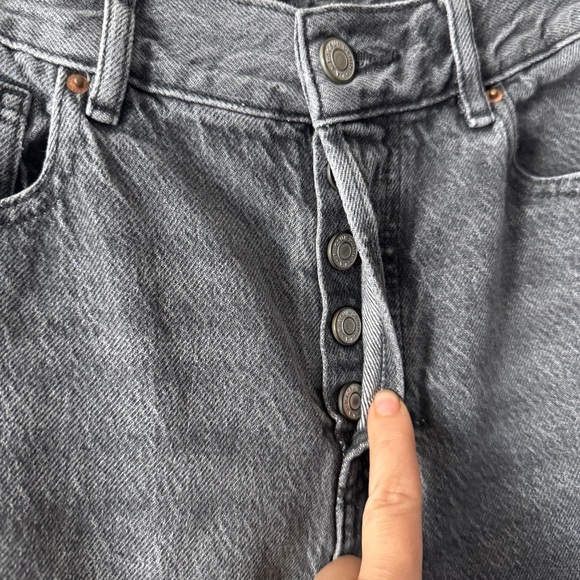 Pacsun high rise straight jeans black gray size 25 - Picture 4 of 8